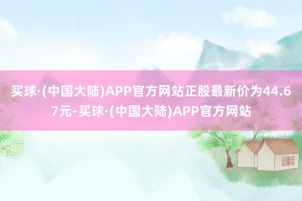 买球·(中国大陆)APP官方网站正股最新价为44.67元-买球·(中国大陆)APP官方网站