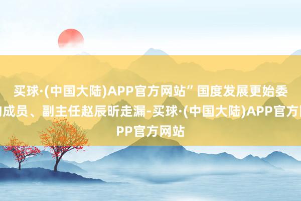 买球·(中国大陆)APP官方网站”国度发展更始委党构成员、副主任赵辰昕走漏-买球·(中国大陆)APP官方网站