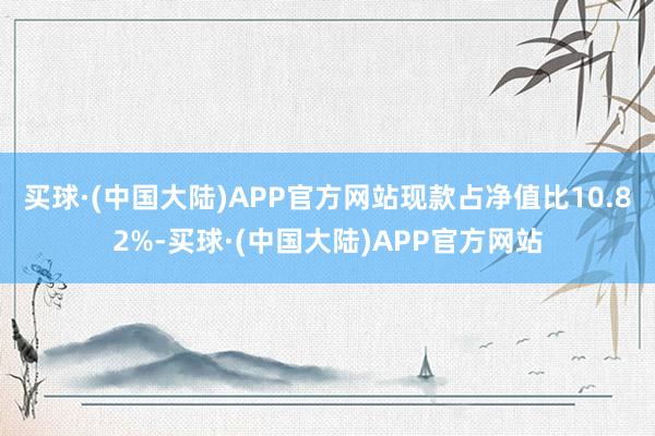 买球·(中国大陆)APP官方网站现款占净值比10.82%-买