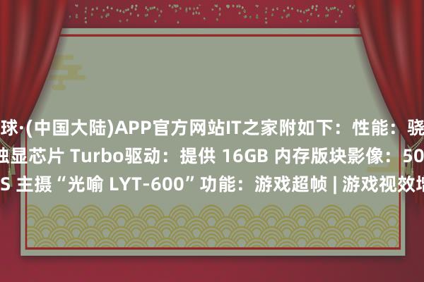 买球·(中国大陆)APP官方网站IT之家附如下：性能：骁龙 8s Gen3 搞定器 | 独显芯片 Turbo驱动：提供 16GB 内存版块影像：5000 万像素索尼 OIS 主摄“光喻 LYT-600”功能：游戏超帧 | 游戏视效增强 | 原画面容 |双频 GPS |动态相片 | 超等月亮屏幕：6.783\＂1.5K+144Hz 超高频护眼纯直屏 |全批次华星 C8 | 三大调光面容电板：6400