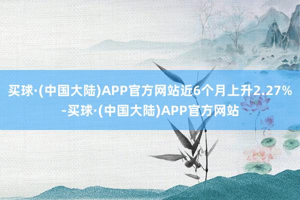 买球·(中国大陆)APP官方网站近6个月上升2.27%-买球·(中国大陆)APP官方网站